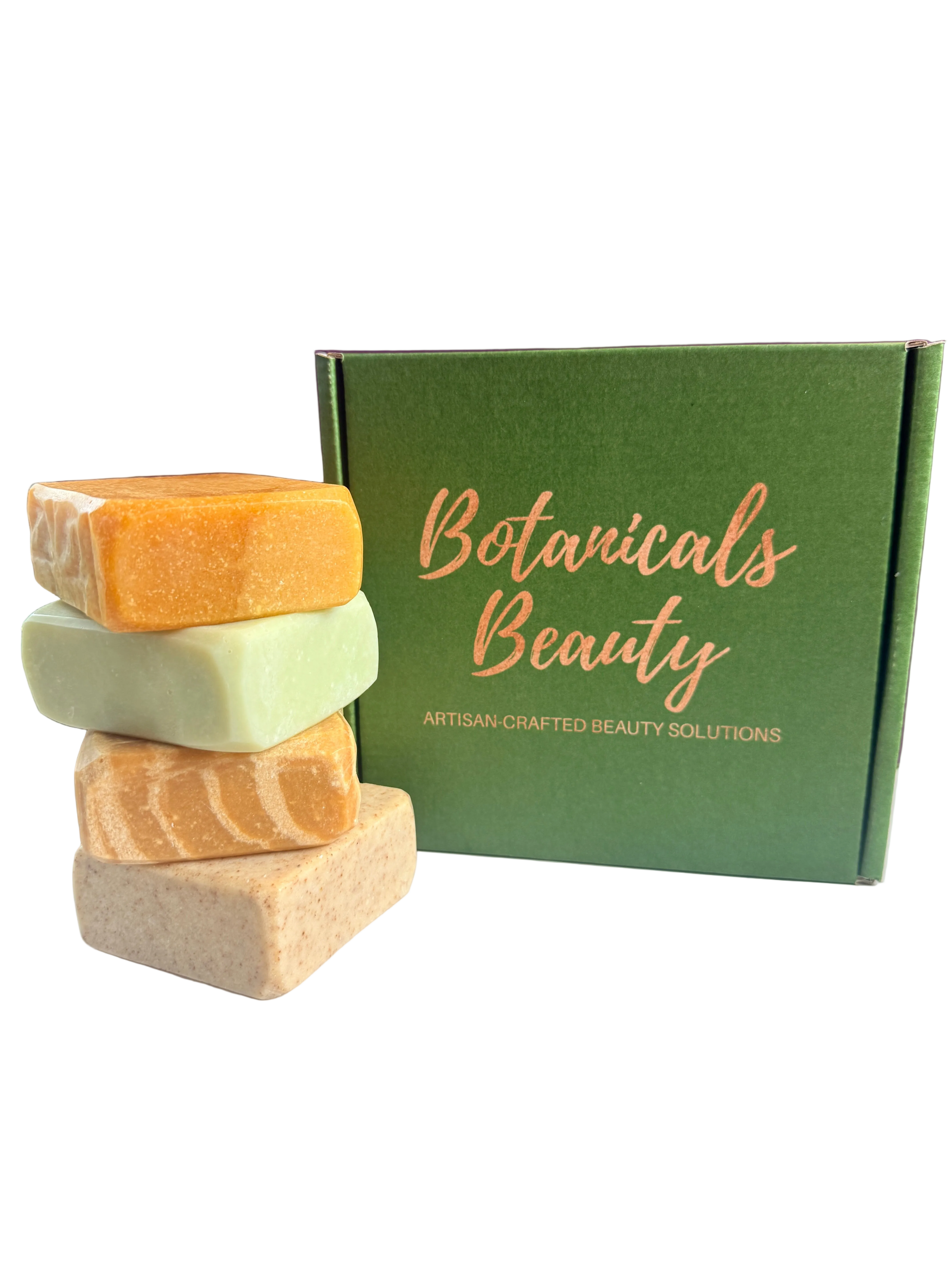 Botanicals Beauty Soap Box Essential Oil Scented (Lemongrass + Bergamot, Tea Tree, Naked, Exfoliating Lavender)