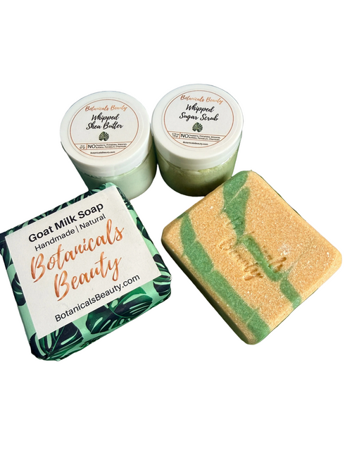 Botanicals Beauty Goat Milk Soap Box Trio (Naked, Ginger & Lime, Lemongrass + Bergamot)